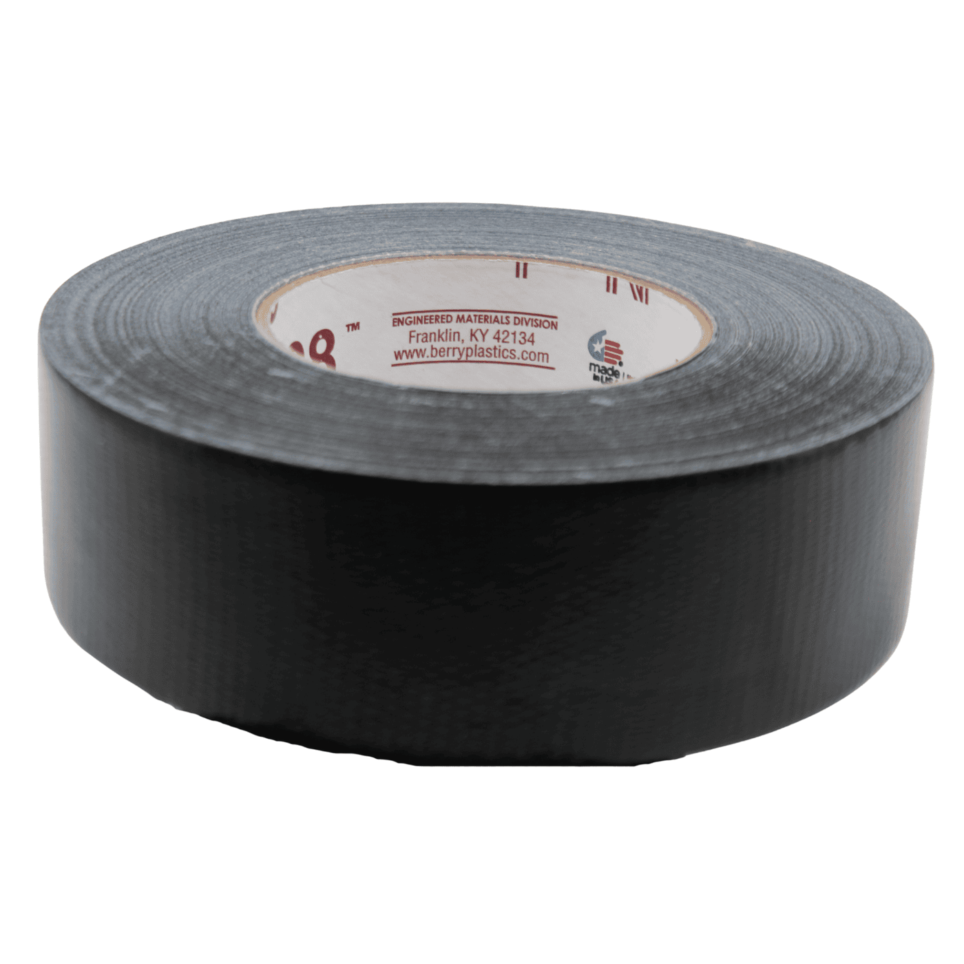 Representative black HVAC duct tape roll