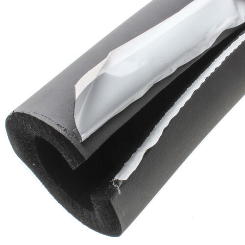 Representative elastomeric refrigerant pipe insulation for HVAC