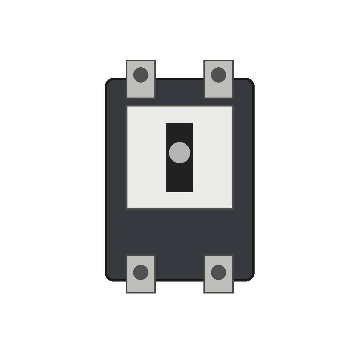 Generic 1-pole HVAC contactor with 24V coil on white background