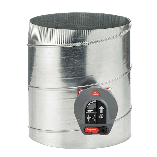 Representative round residential HVAC bypass damper