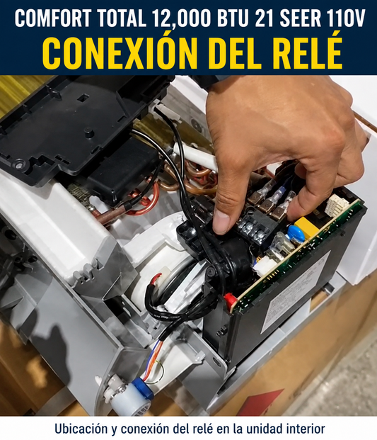 Comfort Total 12,000 BTU 21 SEER 110V – Relay Connection Technical Guide