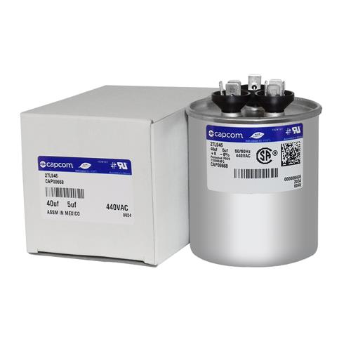 Dual run HVAC capacitor 370/440V