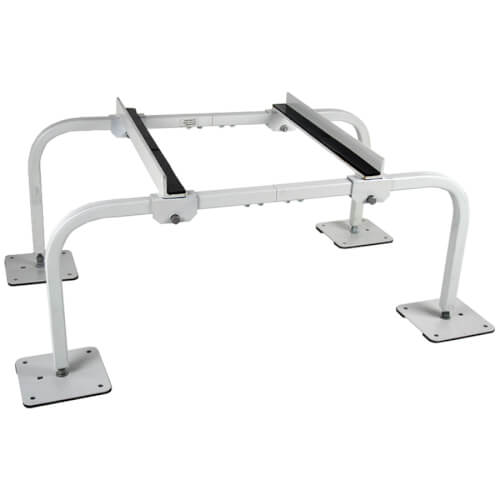 Representative adjustable residential HVAC air handler stand