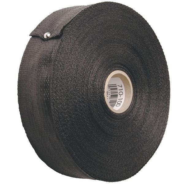 Representative black woven HVAC duct hanger strap roll