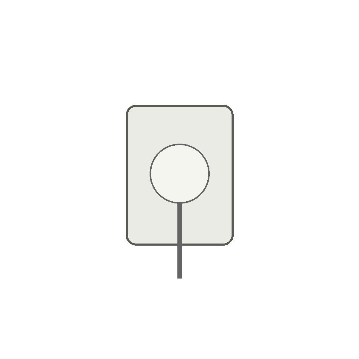 Generic residential HVAC condensate pan float switch on white background