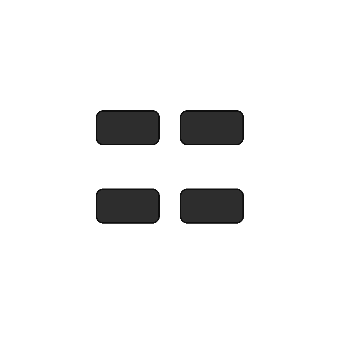 Generic condenser anti-vibration rubber pads on white background