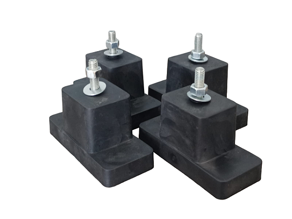 Representative anti-vibration rubber supports for HVAC condenser