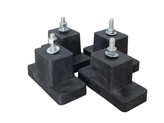 Representative anti-vibration rubber supports for HVAC condenser