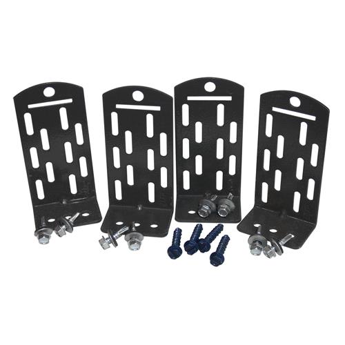 Representative HVAC condenser tie-down hurricane strap kit