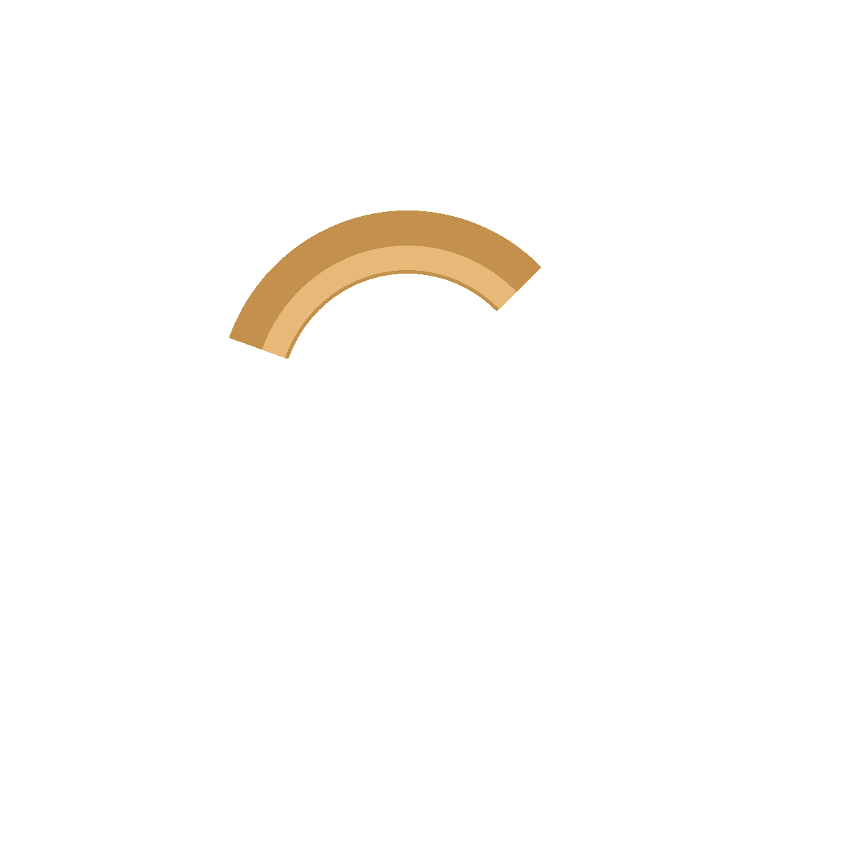 Generic ACR copper 45 degree refrigeration elbow on white background