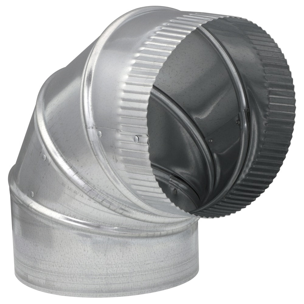 Representative adjustable galvanized round HVAC duct elbow