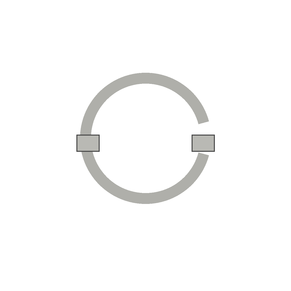 Generic HVAC capacitor mounting strap bracket on white background