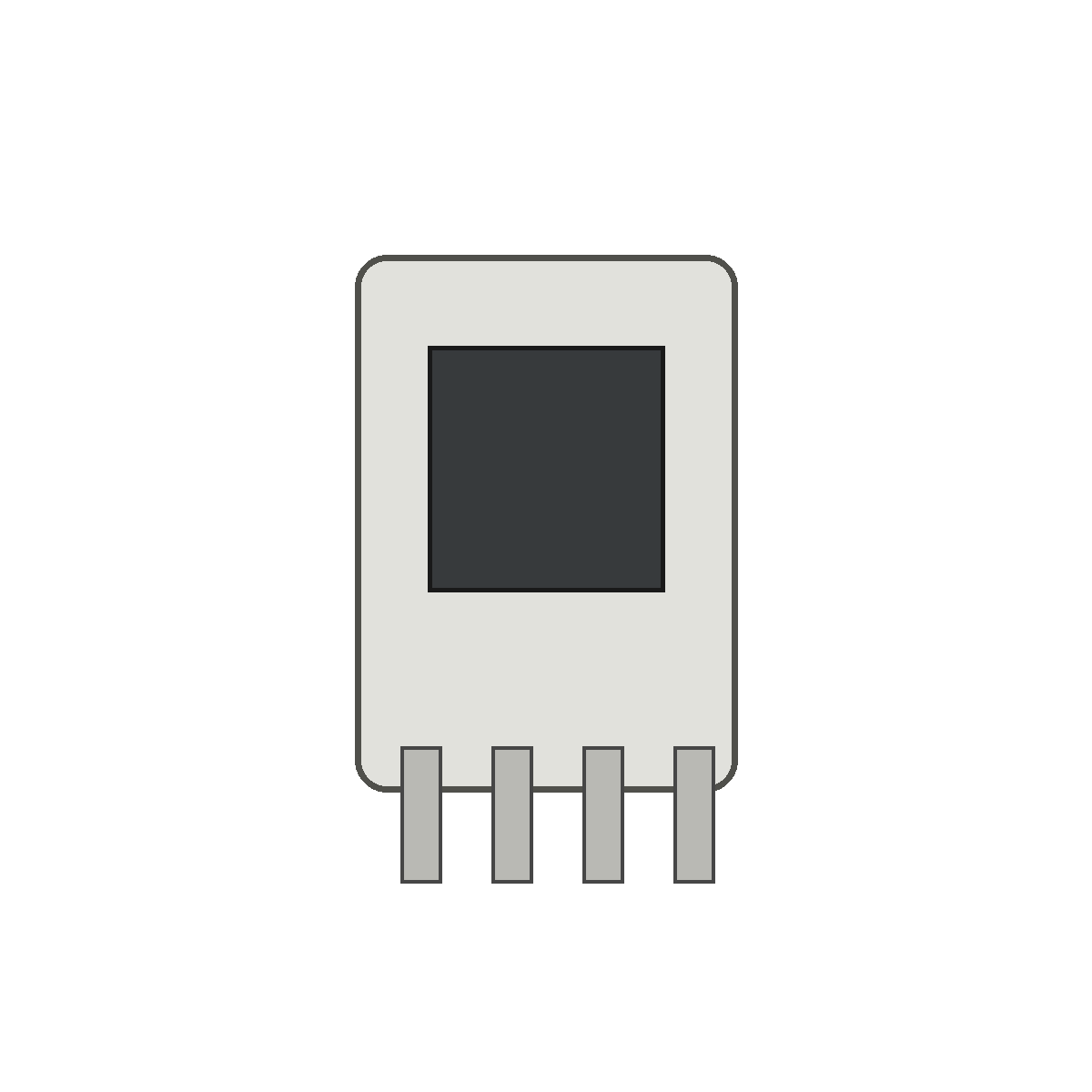 Generic residential HVAC potential relay on white background