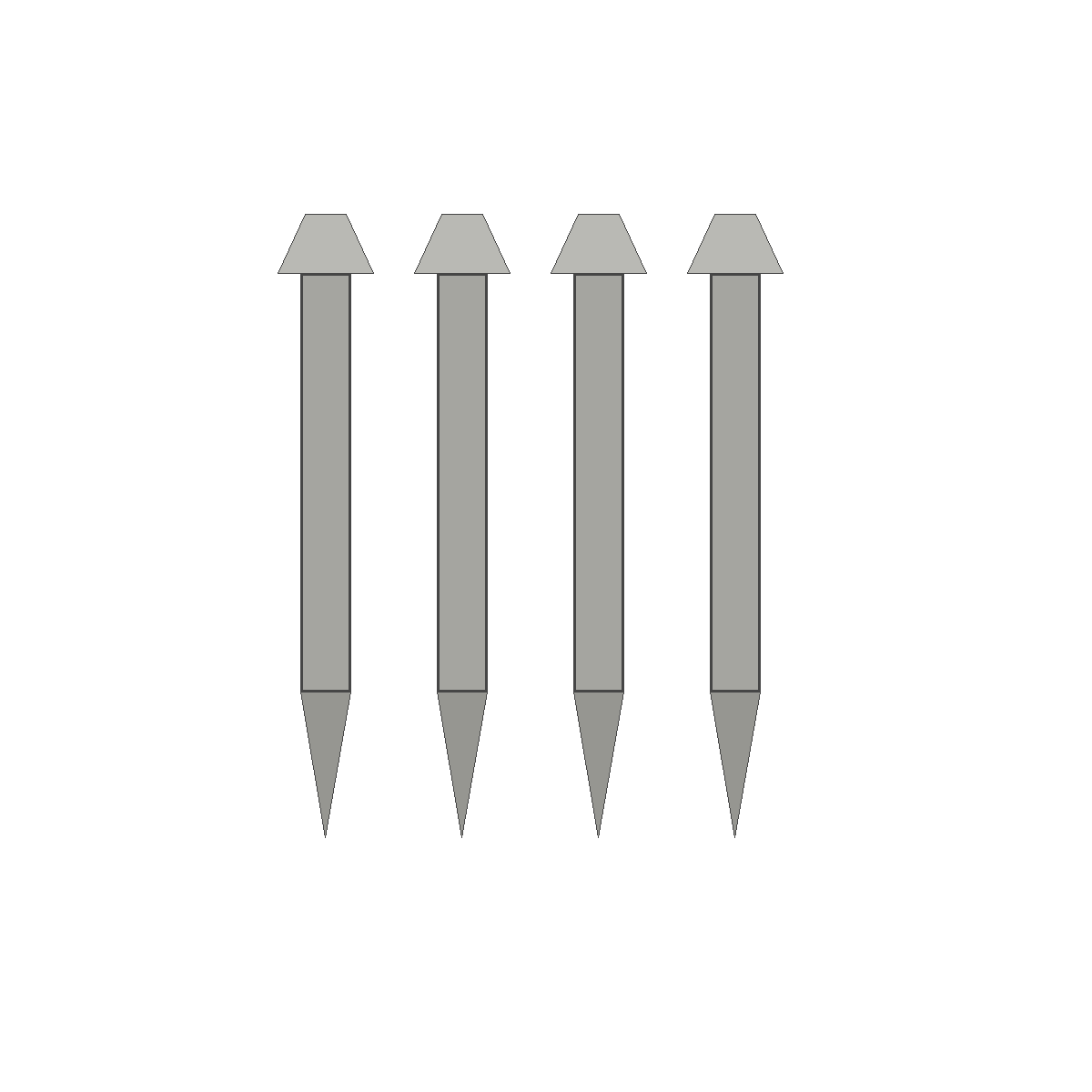 Generic self-drilling HVAC sheet metal screws on white background