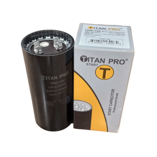 Representative HVAC start capacitor for residential compressor