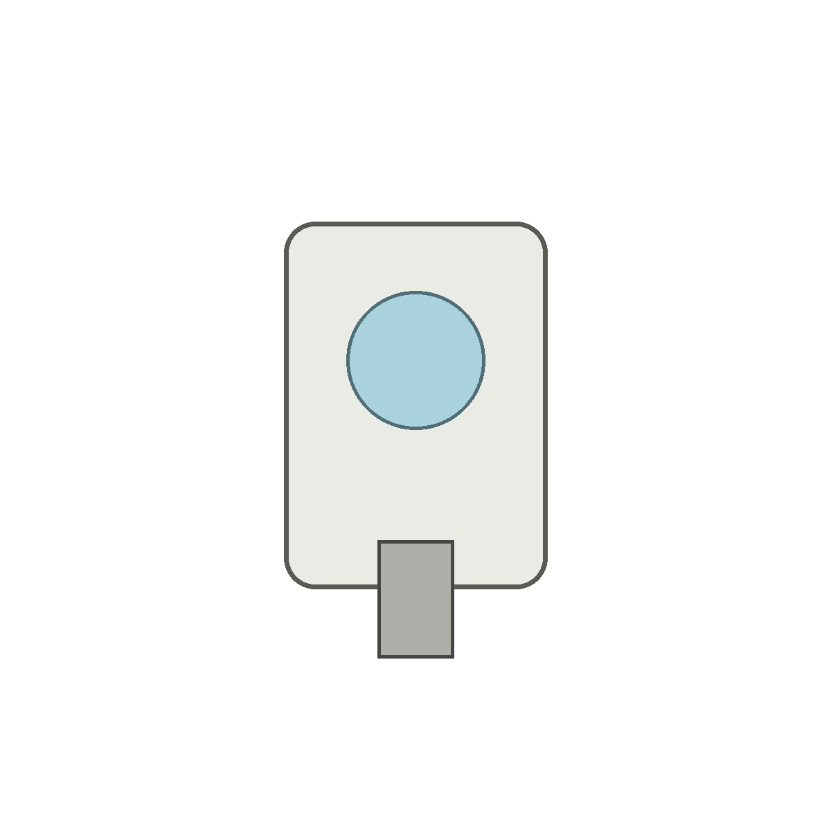 Generic residential HVAC condensate wet switch on white background