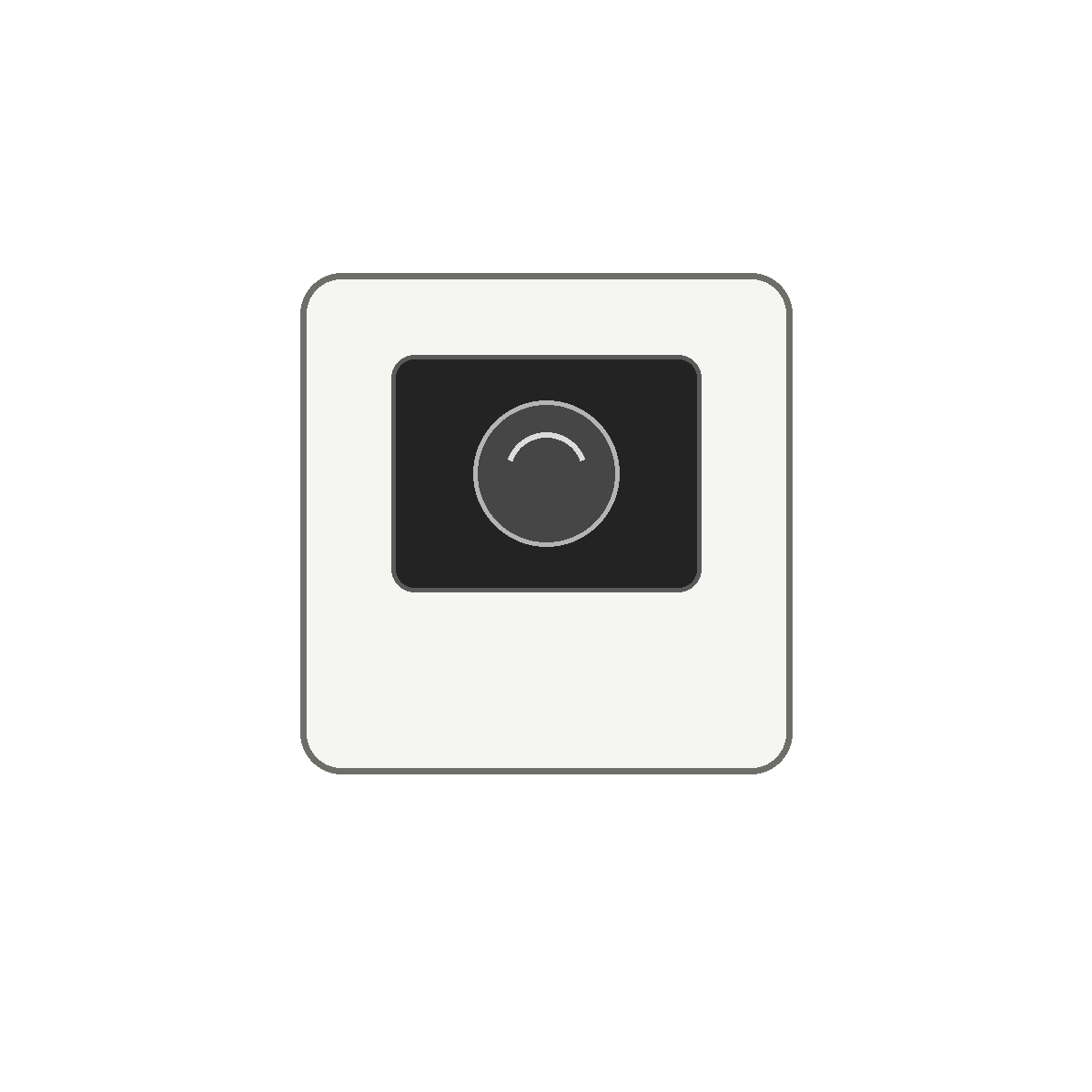 Generic residential HVAC Wi-Fi thermostat on white background