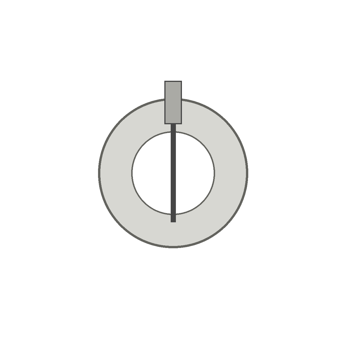 Generic round residential HVAC manual volume damper on white background