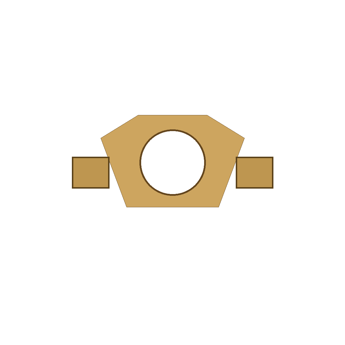 Generic brass mini split flare union on white background