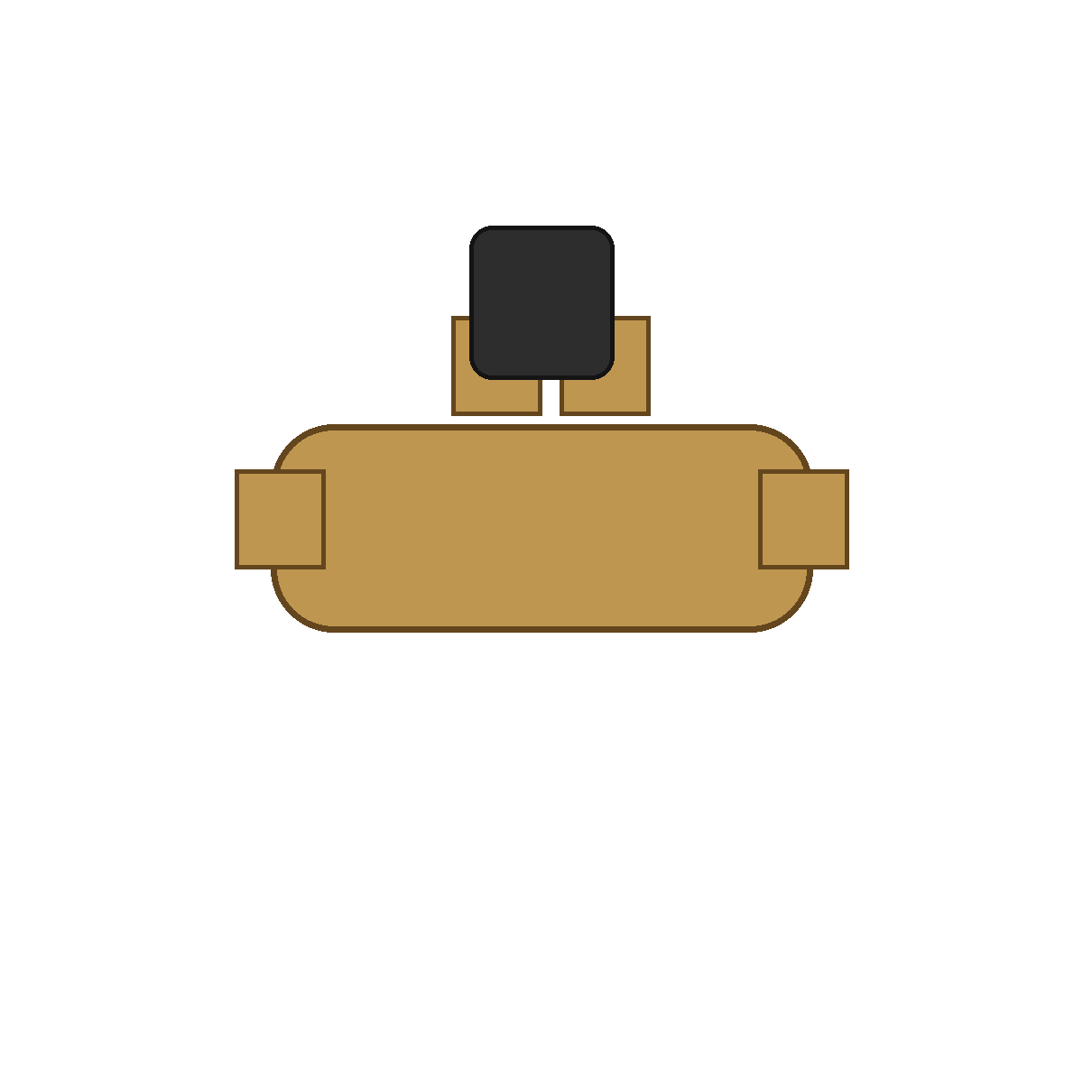 Generic residential heat pump 4-way reversing valve on white background