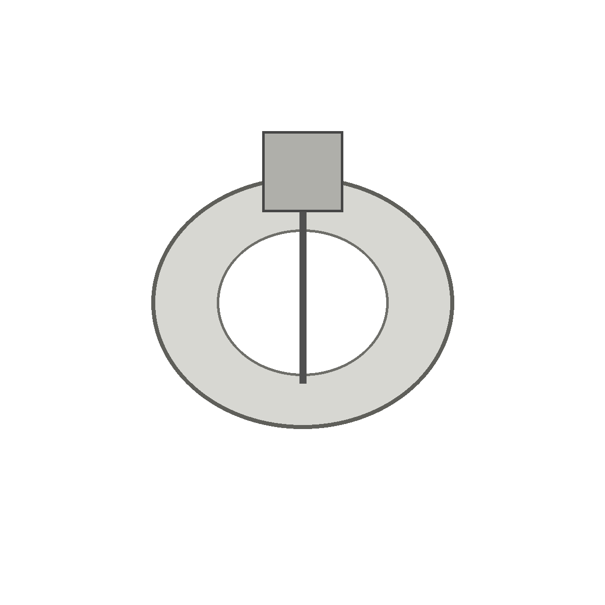 Generic residential HVAC round bypass damper on white background