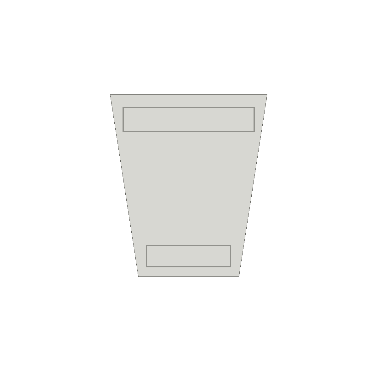 Generic residential HVAC galvanized sheet metal transition on white background