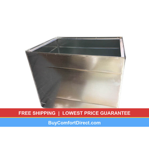 Representative galvanized residential HVAC supply plenum