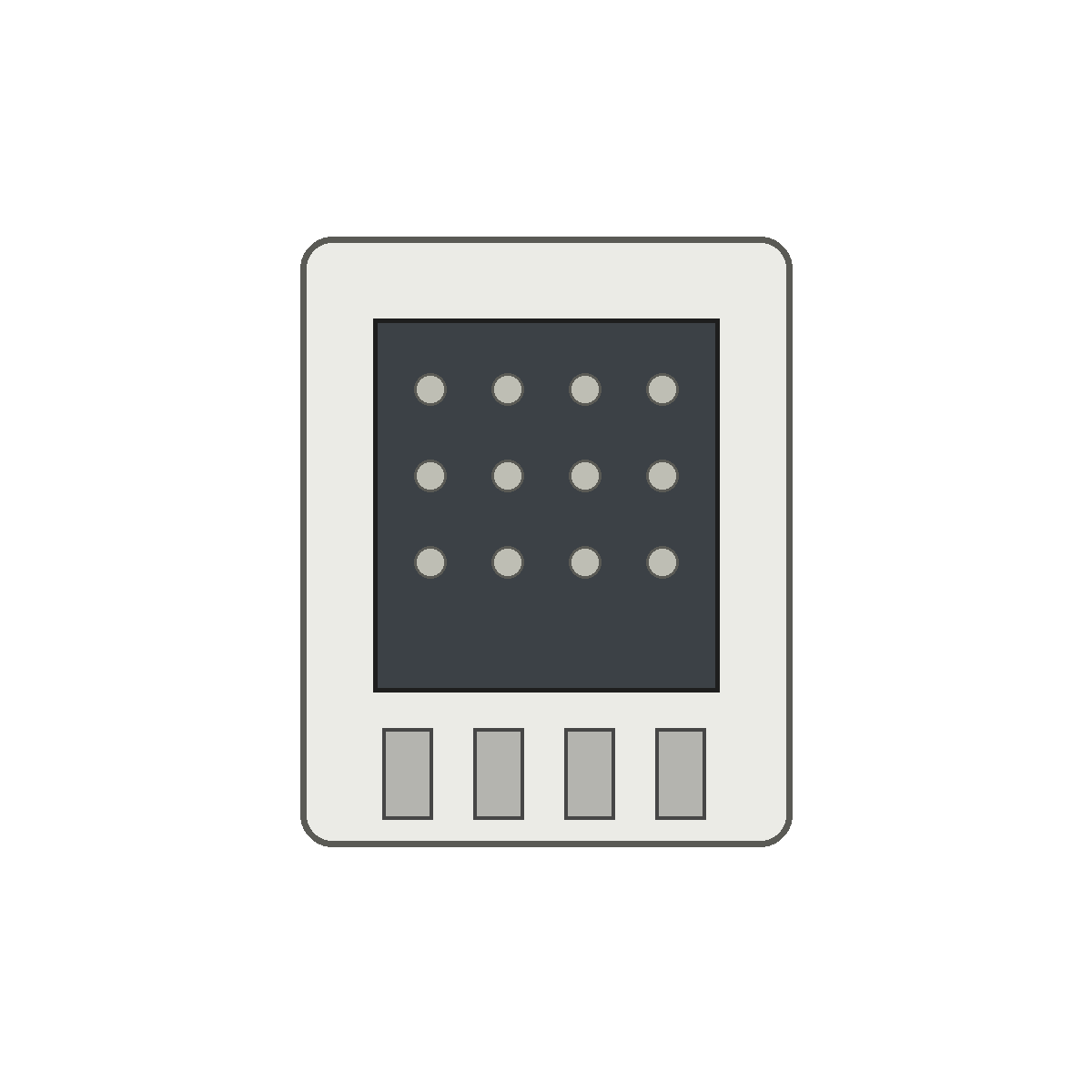 Generic residential HVAC zone control panel on white background