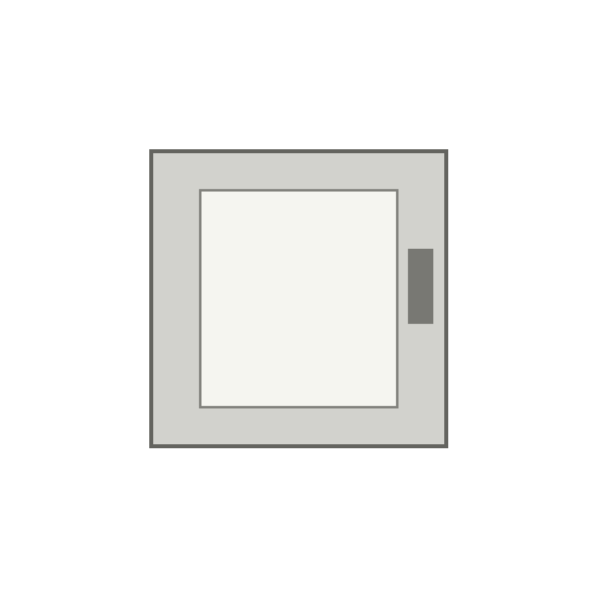 Generic residential HVAC media filter cabinet on white background