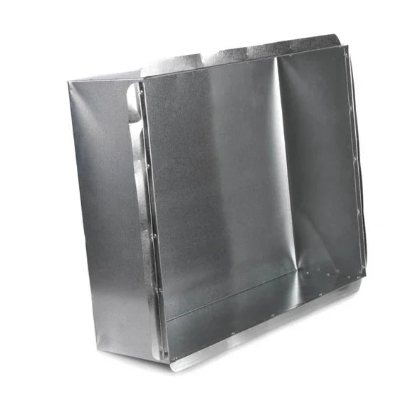 Representative galvanized residential HVAC return air box plenum