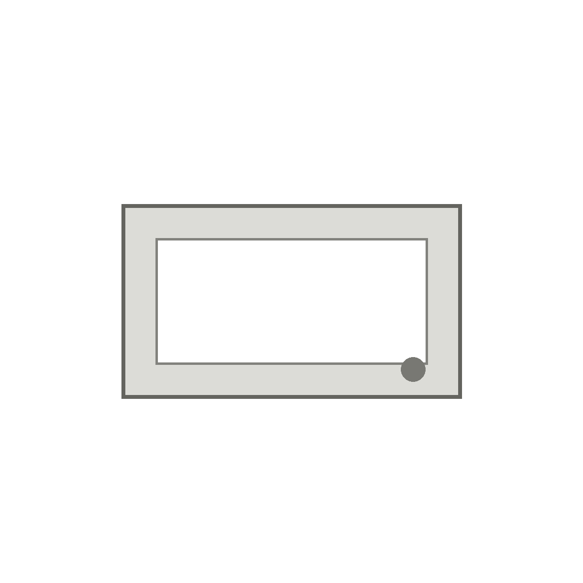 Generic residential air handler secondary condensate drain pan on white background