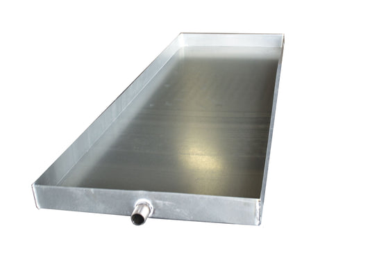 Representative secondary condensate drain pan for residential air handler