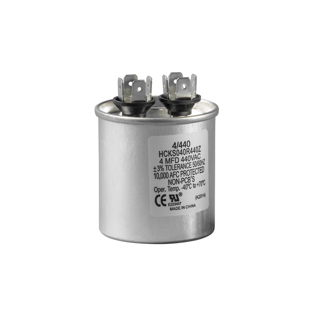 Representative single run 440V HVAC capacitor
