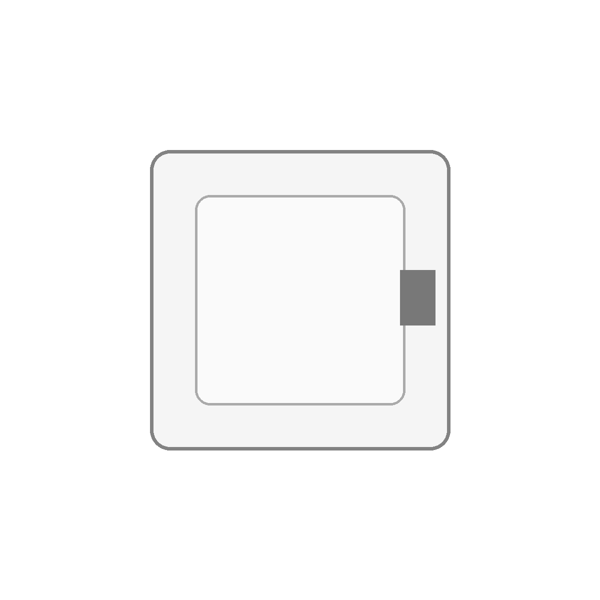 Generic clear locking thermostat guard on white background