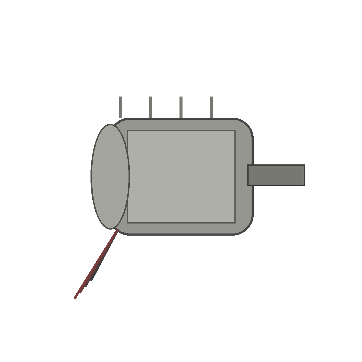 Generic universal PSC condenser fan motor on white background